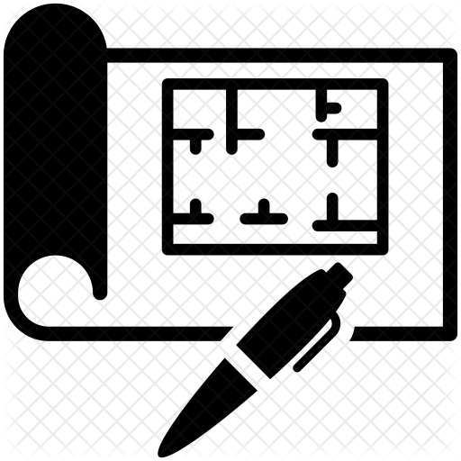 Architectural Plan Icon Of Glyph Style 512x512 Architectural Plan Icon Of Glyph Style