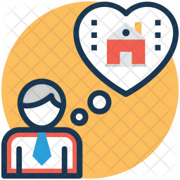 256x256 Dream House Icon Of Colored Outline Style