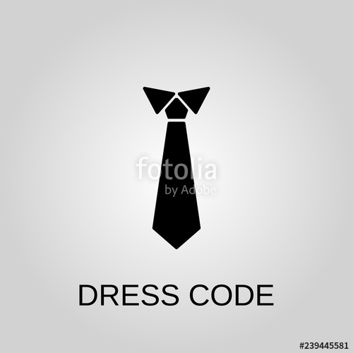 500x500 Dress Code Icon Tie Concept Symbol Design Stock