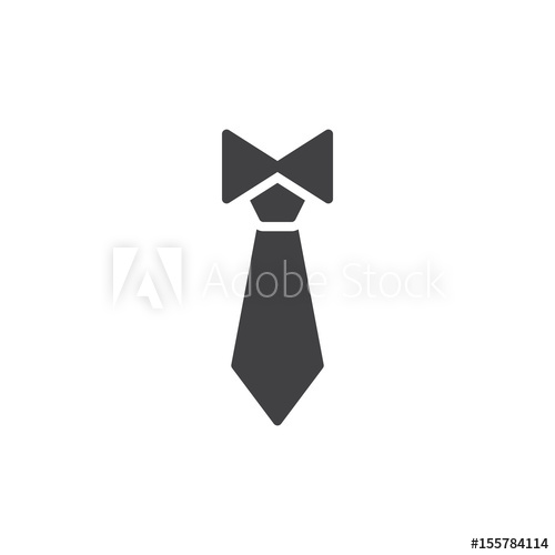 500x500 Tie Icon Vector, Filled Flat Sign, Solid Pictogram Isolated