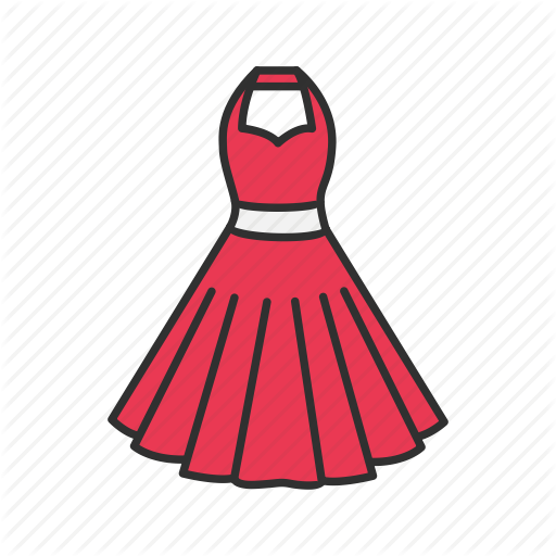 512x512 Clothing, Dress, Red Dress, Woman's Dress Icon
