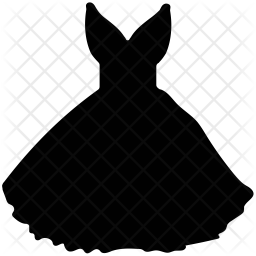 256x256 Bride Dress Icon Of Glyph Style