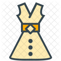 256x256 Dress Icon Of Colored Outline Style