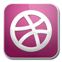 256x256 Dribbble Icon Purple Glossy Social Iconset Graphicsvibe
