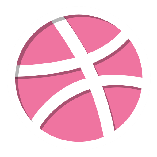 512x512 Social, Button, Dribbble Icon