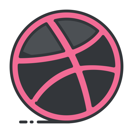 512x512 Dribbble, Internet, Media, Network, Online, Social Icon