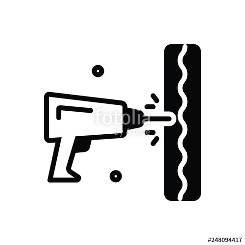 500x500 Black Solid Icon For Drill Down Stock Image And Royalty Free