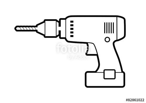 500x354 Drill Icon On White Background Stock Image And Royalty Free