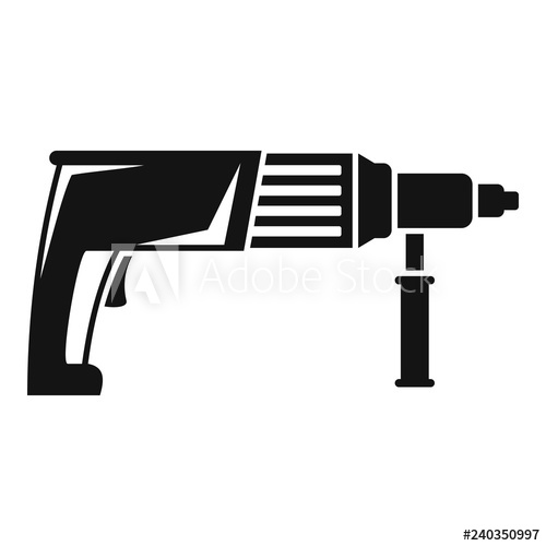 500x500 Electric Drill Icon Simple Illustration Of Electric Drill Vector