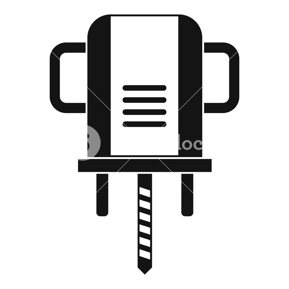 1000x1000 Boer Drill Icon In Simple Style Isolated Vector Illustration