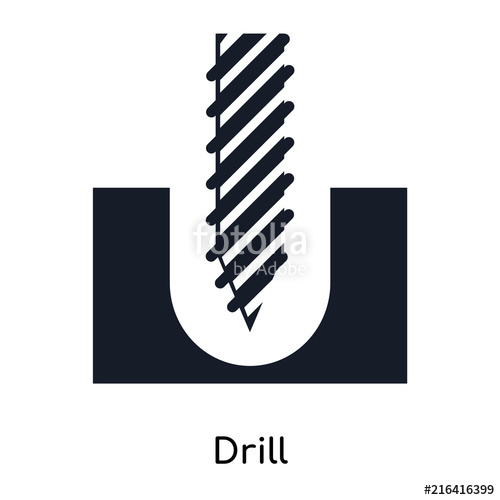 500x500 Drill Icons Isolated On White Background Modern And Editable