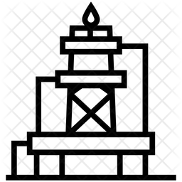 256x256 Drilling Rig Icon Of Line Style