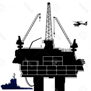 300x300 Oil Drilling Platform Line Icon Offshore Oil Rig Vector Soidergi