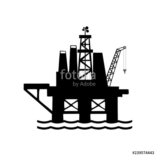 500x500 Oil Rig Icon, Oil Platform Icon, Oil Rig Icon Vector Stock Image