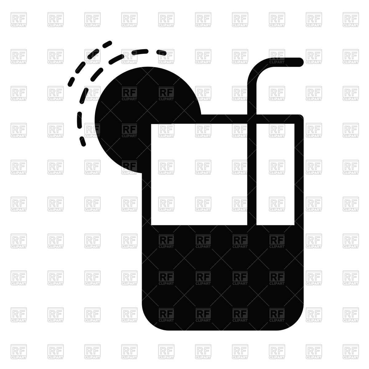 1200x1200 Glass Drink With Tube Icon Vector Image Of Signs, Symbols, Maps