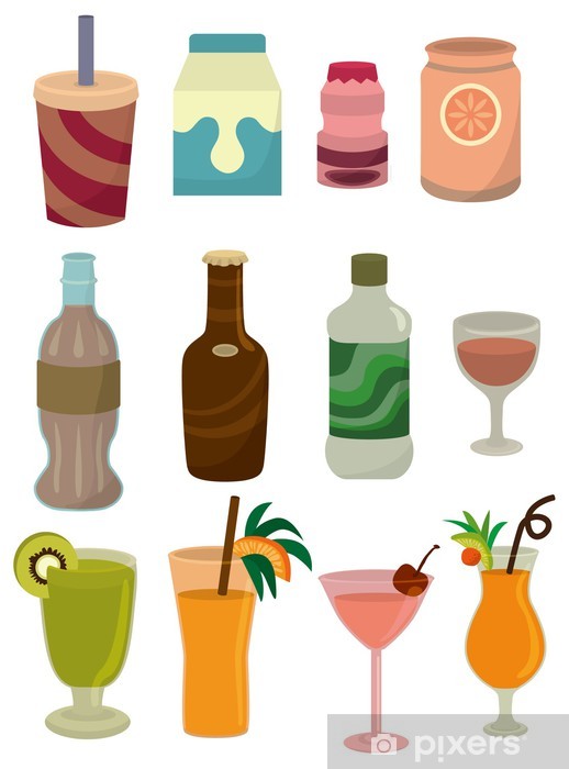 518x700 Cartoon Drink Icon Wall Mural We Live To Change