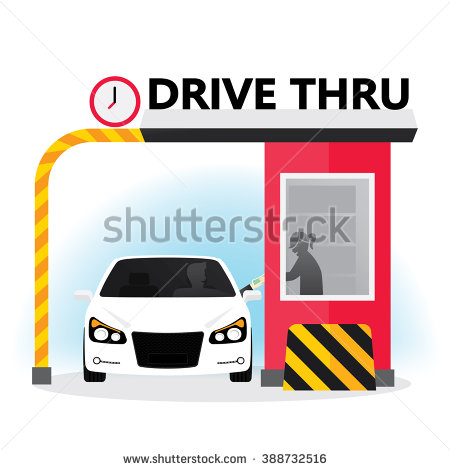 450x470 Drive Thru Icon