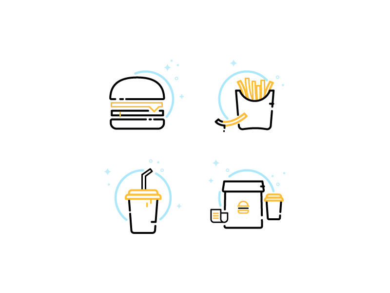 800x600 Fast Food Icons Drive Thru On Behance