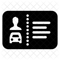 256x256 Driver License Icon Of Glyph Style