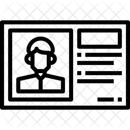 256x256 Driver License Icon Of Line Style