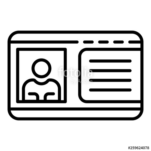 500x500 Driver License Icon Outline Driver License Vector Icon For Web
