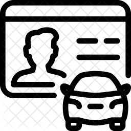 256x256 Male Driver License Icon Of Line Style