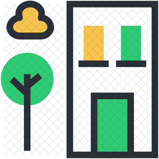 512x512 Driveway Icon Of Colored Outline Style