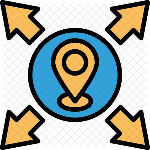 512x512 Driving Directions Icon Of Colored Outline Style