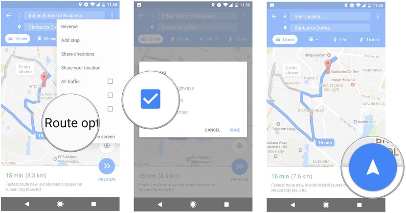 830x437 How To Get Driving Directions In Google Maps Android Central