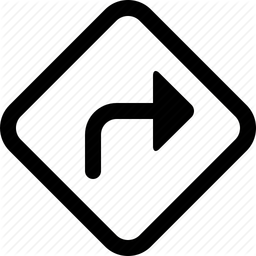 512x512 Arrow, Direction, Directions, Driving, Road, Sign, Turn Icon