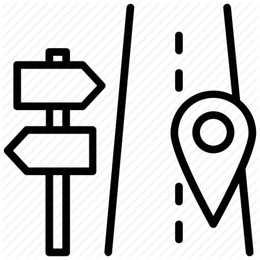 512x512 Direction Sign, Directional Guidance, Driving Directions, Road