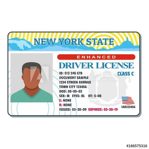 500x500 Driving License For New York Icon Flat Illustration Of Driving