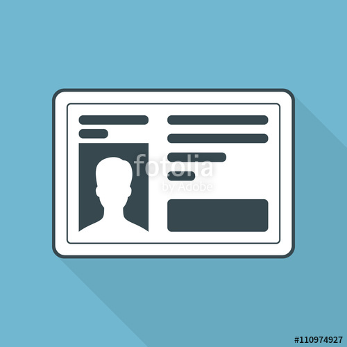 500x500 Icon Driver's License, License For Driving A Vehicle Flat Style