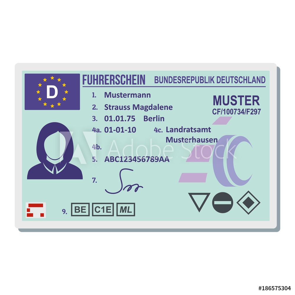 1000x1000 Photo Art Print Driving License For Berln Europosters