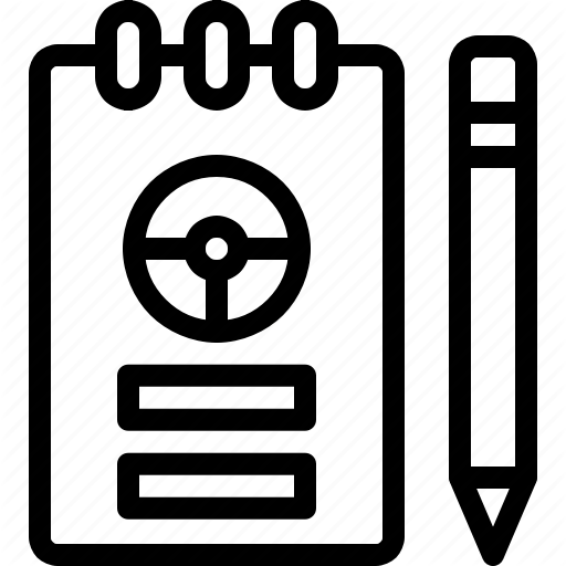 512x512 Driving, Notes, Pencil, School Icon