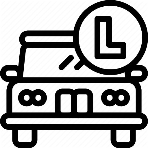 512x512 Car, Driving, L Plate, School Icon