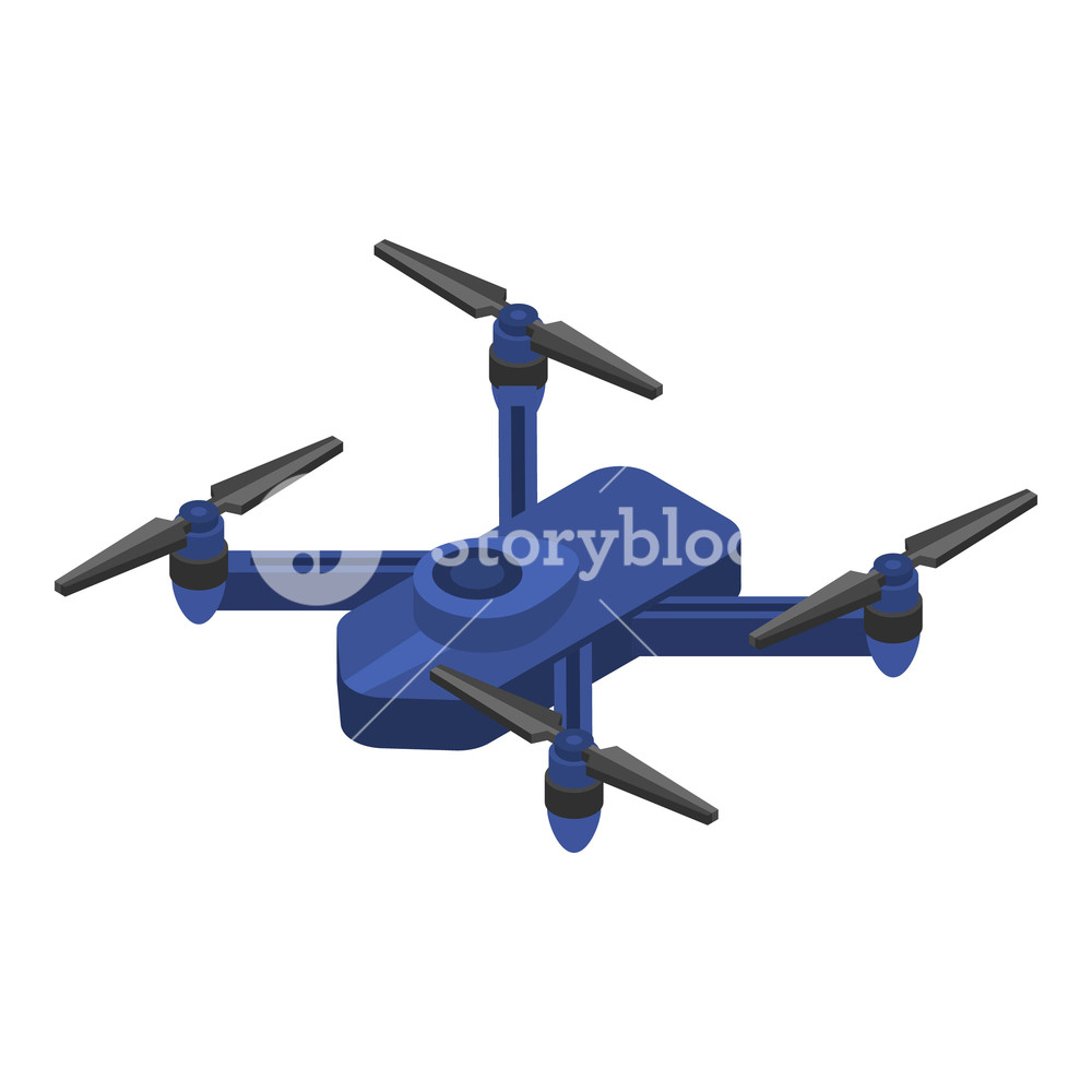 1000x1000 Blue Drone Icon Isometric Of Blue Drone Vector Icon For Web