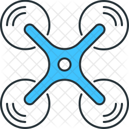 256x256 Drone Icon Of Colored Outline Style
