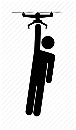 302x512 Carry, Drone, Fly, Lift, Person, Quadcopter, Transport Icon