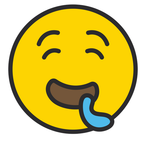 512x512 Drooling Face Emoji Icon Of Colored Outline Style