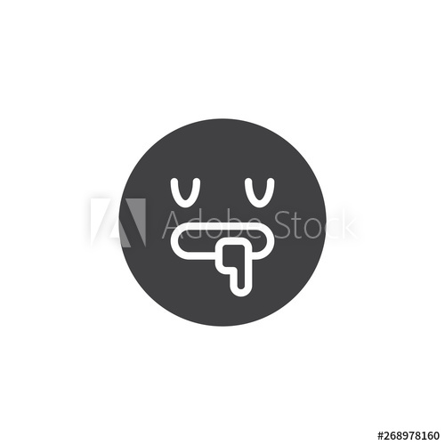 500x500 Sleeping Face Emoji Vector Icon Filled Flat Sign For Mobile