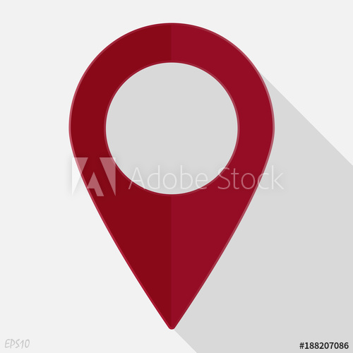 500x500 Vector Image Positioning On The Map Mark Gps Icon Red Icon