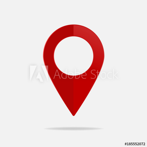 500x500 Vector Image Positioning On The Map Mark Icon Red Icon Location