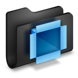 256x256 Dropbox Black Folder Icon Download Alumin Folders Icons Iconspedia