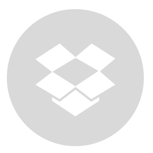 512x512 Circle, Dropbox, Gray Icon