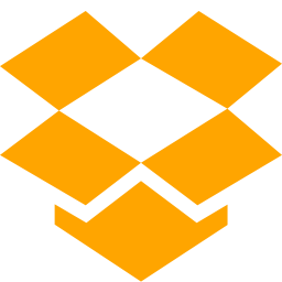 Free Orange Dropbox Icon 256x256 Free Orange Dropbox Icon
