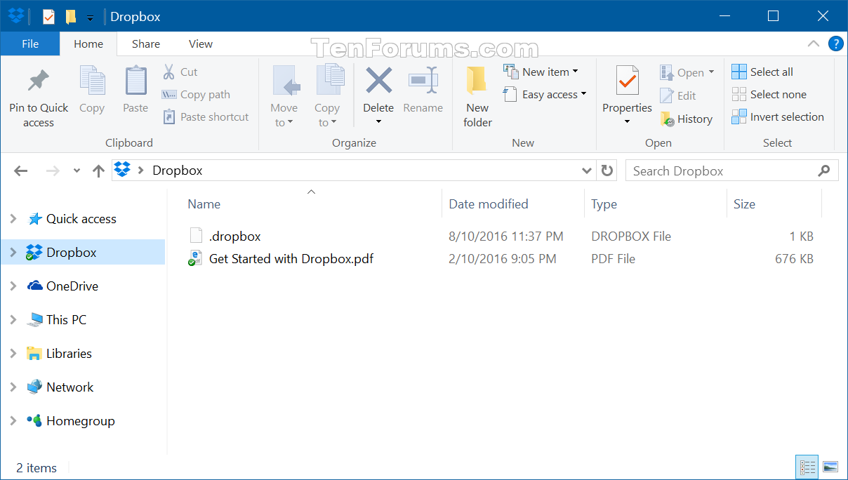 1208x684 Add Or Remove Dropbox From Navigation Pane In Windows Tutorials