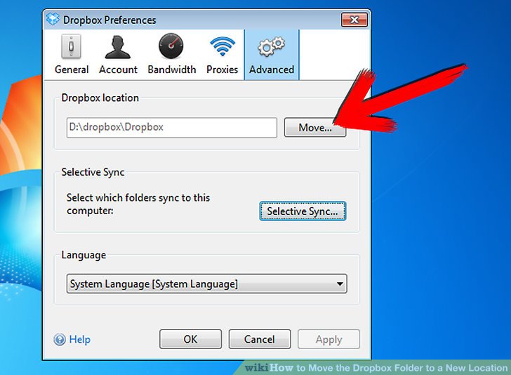 728x534 How To Move The Dropbox Folder To A New Location Steps