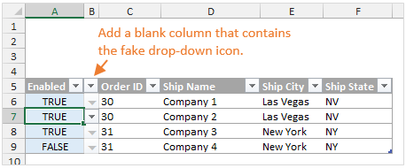 Drop Down List Arrow Always Visible In Excel 458x190 Drop Down List Arrow Always Visible In Excel