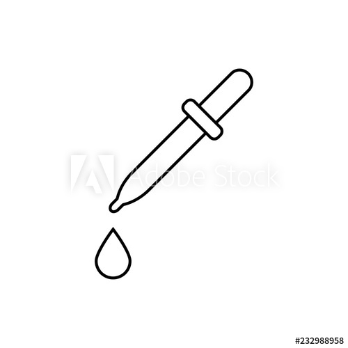 500x500 Dropper Icon Trendy Modern Flat Linear Vector Dropper Icon